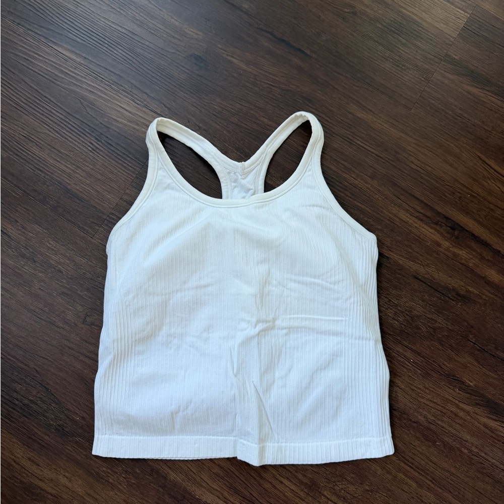 Forever 21 Women’s White Ribbed Workout Tank